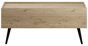 Τραπέζι σαλονιού με συρτάρι Tema pakoworld σε oak απόχρωση 103x60x44εκ