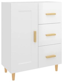 vidaXL Ντουλάπι Γυαλιστερό Λευκό 69,5x34x90 εκ. Επεξεργασμένο Ξύλο