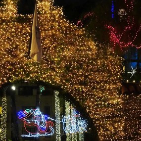 vidaXL Λαμπάκι Δίκτυο Σκούρο Πράσινο