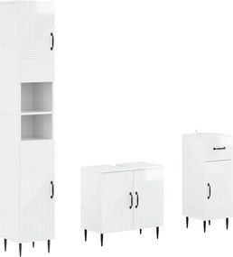 vidaXL Σετ ντουλαπιών μπάνιου 3 τεμαχίων HAARLEM Επεξεργασμένο Ξύλο