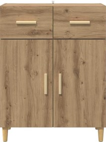 vidaXL Πλαϊνό γραφείο με συρτάρι artisan δρυς 34 x 69.5 x 89 εκ