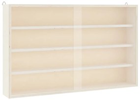 vidaXL Ξύλινη συλλεκτική βιτρίνα με πόρτες 60x8,5x37 εκ.