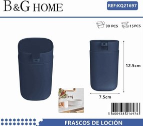 Θήκες κρεμοσάπουνου Dispenser πλαστικές - Σετ 5pcs - Blue - 21697