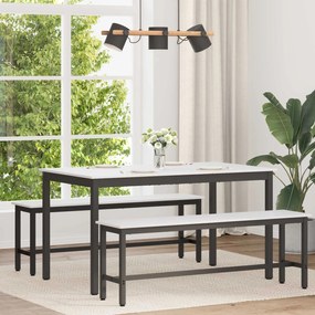 vidaXL Τραπεζαρία Λευκό 140 x 80 x 75 cm Στερεά ξυλεία πεύκου