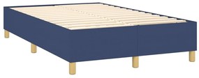 vidaXL Κρεβάτι Boxspring με Στρώμα &amp; LED Μπλε 120x200 εκ. Υφασμάτινο