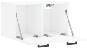 Ντουλάπι Τοίχου Γυαλιστερό Λευκό 60x36,5x35 εκ. Επεξεργ. Ξύλο - Λευκό