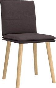 vidaXL Καρέκλες Τραπεζαρίας 2 τεμ. Σκούρο Καφέ Υφασμάτινες