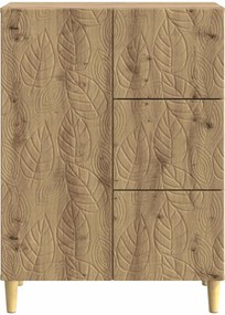 vidaXL Πλαϊνό γραφείο Artisan Δρυς 66 x 34,5 x 90 εκ