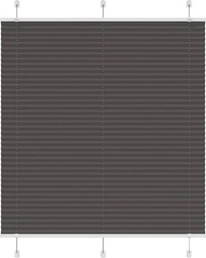 vidaXL Πλισέ περσίδα Μαύρο 115x150 cm Πλάτος υφάσματος 114,4 cm