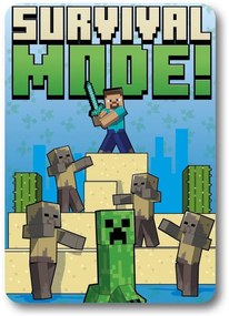 Κουβέρτα Κούνιας Fleece 100x140εκ. Mojang Minecraft 53 Blue Digital Print DimCol