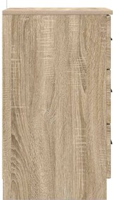 vidaXL Κομοδίνο Sonoma Δρυς 38 x 38 x 66 εκ Επεξεργασμένο ξύλο