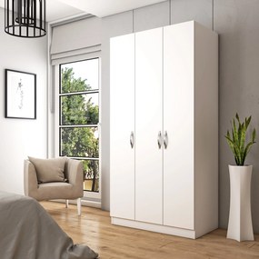 Τριφυλλη Ντουλαπα Λευκο FRN 50x90x181