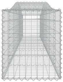 vidaXL Συρματοκιβώτια Τοξωτά 8 τεμ. 400x50x60/80 εκ. Γαλβαν. Ατσάλι