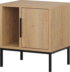 Κομοδίνο Glynn Megapap χρώμα saphhire oak 45x35x50εκ.