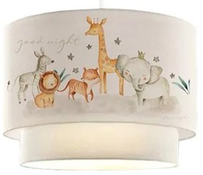 Παιδικό φωτιστικό οροφής PWL-1097-2 μονόφωτο Ε27 Λευκό Πορτοκαλί Φ30x20εκ 30x30x20 εκ.