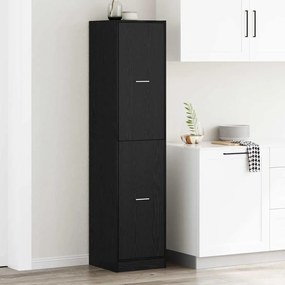 vidaXL Apothecary cabinet Μαύρη Βελανιδιά 40x41x174.5 εκ. Μηχανικής Ξυλείας