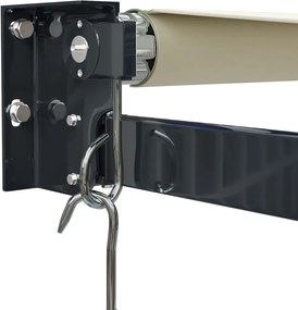 vidaXL Τέντα Πτυσσόμενη Κρεμ 3,5 x 2,5 μ. Ύφασμα και Αλουμίνιο