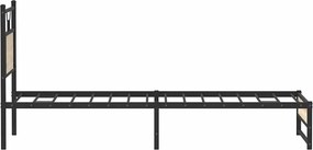 vidaXL Πλαίσιο Κρεβατιού Χωρ. Στρώμα Sonoma Δρυς 75x190εκ Επεξ. Ξύλο