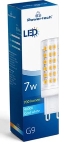 POWERTECH LED λάμπα G9-0002 7W, 4000K, G9, 700lm, RC