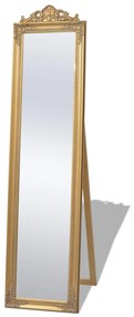 Καθρέφτης Επιδαπέδιος με Μπαρόκ Στιλ Χρυσός 160 x 40 εκ.