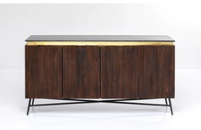 Μπουφές Catalina Μάρμαρο Καφέ 160x40x86εκ - Μαύρο