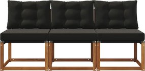 vidaXL 3 Τεμάχιο Εξωτερικός μεσαίος καναπές