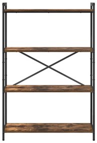 vidaXL Βιβλιοθήκη Καπνιστή δρυς 80 x 30 x 118 εκ Επεξεργασμένο ξύλο