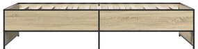 vidaXL Πλαίσιο Κρεβατιού Sonoma Δρυς 100x200 εκ. Επεξ. Ξύλο &amp; Μέταλλο