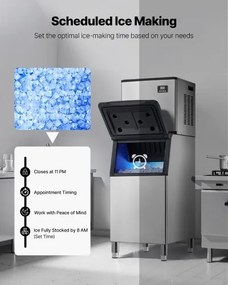 VEVOR Commercial Ice Maker Machine - Head 400 lbs/Day Self-Cleaning Ice Machine