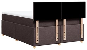 ΚΡΕΒΑΤΙ BOXSPRING ΜΕ ΣΤΡΩΜΑ ΣΚΟΥΡΟ ΚΑΦΕ 160X200 ΕΚ ΥΦΑΣΜΑΤΙΝΟ 3289027