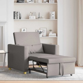 vidaXL Καναπές Κρεβάτι Μονό Taupe ύφασμα