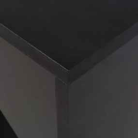 vidaXL Τραπέζι Μπαρ με Κινητή Ραφιέρα Μαύρο 138 x 39 x 110 εκ.