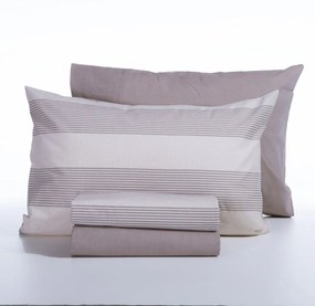 Σεντόνια Υπέρδιπλα (Σετ) Nef-Nef Homeware Casual Stripe Ecru