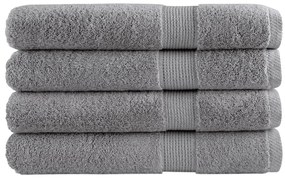 vidaXL Πετσέτες Premium SOLUND 4 Τεμ. Γκρι 100x200 εκ. 600 γρ/μ²