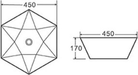 Karag LT 1140 - Νιπτήρας μπάνιου 45x45