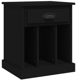 vidaXL Κομοδίνα 2 τεμ. Μαύρα 43 x 36 x 50 εκ.