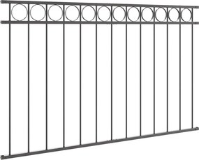 vidaXL Στοιχείο Φράχτη ASSEN 163 x 80 εκ Ατσάλι Γκρι