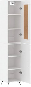 vidaXL Ντουλάπι Λευκό 34,5 x 34 x 180 εκ. από Επεξεργασμένο Ξύλο