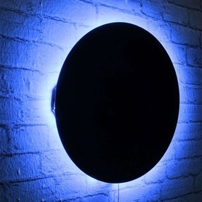 Διακοσμητικό Τοίχου Με Φως Led Circle 395NGR1853 Φ45cm Blue-Black Wallity Mdf