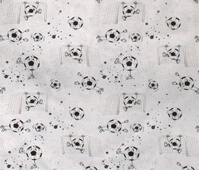 Πάνα Χασές Bebe Βαμβακερή 80x80εκ. Football 520 Grey Dimcol