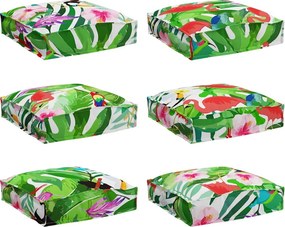 vidaXL Μαξιλάρι Floral 6 pcs Πολύχρωμο 40 x 40 x 8 εκ. Ύφασμα Όξφορντ