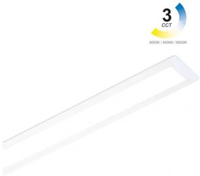 Χωνευτικό Γραμμικό Φωτιστικό Οροφής LED 30W Λευκό 3CCT IP40 120cm Leon 43-000651 GK 43-000651 Λευκό