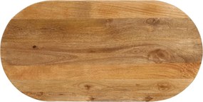 vidaXL Επιφάνεια Τραπεζιού Οβάλ 120x60x2,5 εκ. Μασίφ Ξύλο Μάνγκο