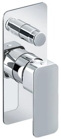 Eurorama Quadra Chrome Μίκτης Εντοιχισμού 2 Εξόδων με Εκτροπέα 144030SL-100