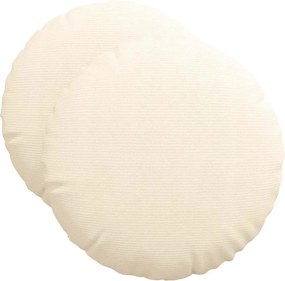 vidaXL Μαξιλάρια καθισμάτων 2 pcs Κρεμ Ø50 x 19 εκ