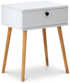 Κομοδίνο Pauline Megapap χρώμα λευκό 45x35x61εκ.