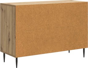 vidaXL Πλαϊνό γραφείο Artisan Δρυς 89 x 34,5 x 60 εκ.