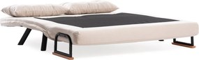 Διθέσιος Καναπές Κρεβάτι Κρέμ SANDO 78x133x78