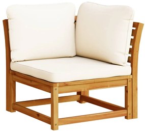 vidaXL Καναπές Κήπου Γωνιακός Μαξιλάρια 73x73x65εκ. Μασίφ Ξύλο Ακακίας