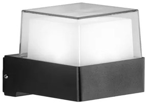 POWERTECH LED φωτιστικό τοίχου HLL-0157, 7W, 4000K, 560lm, IP65, μαύρο